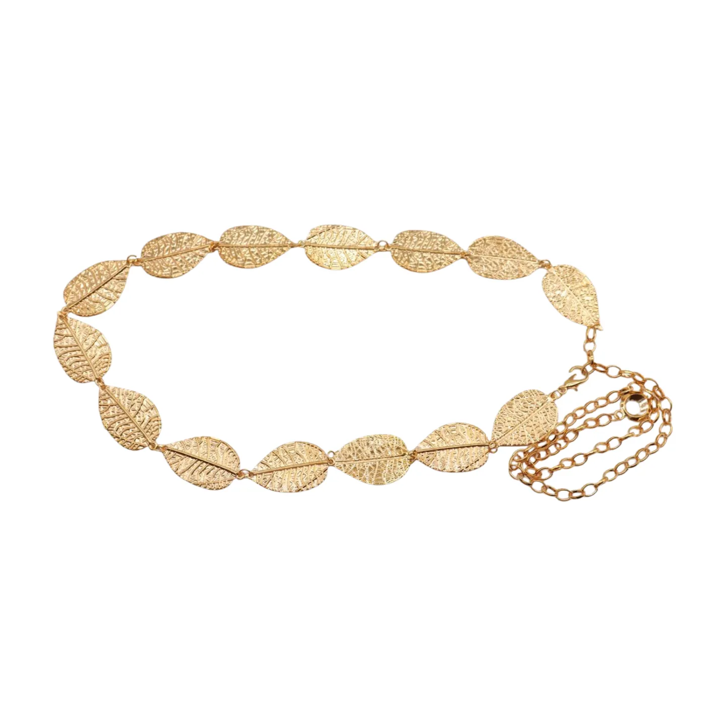 Leaf Charms Metal Chain Belt