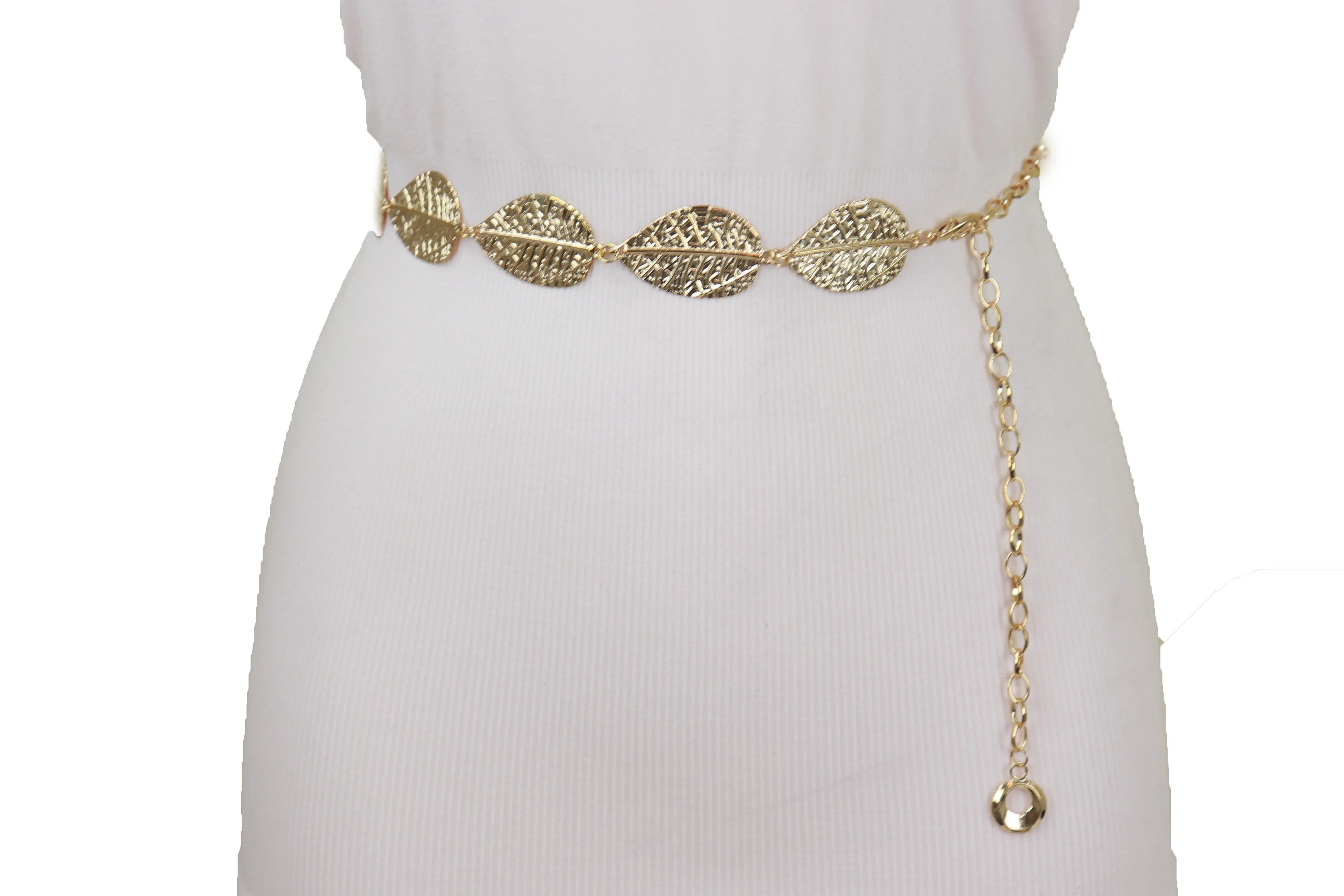 Leaf Charms Metal Chain Belt