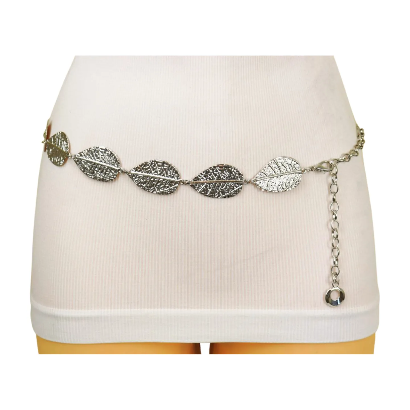 Leaf Charms Metal Chain Belt