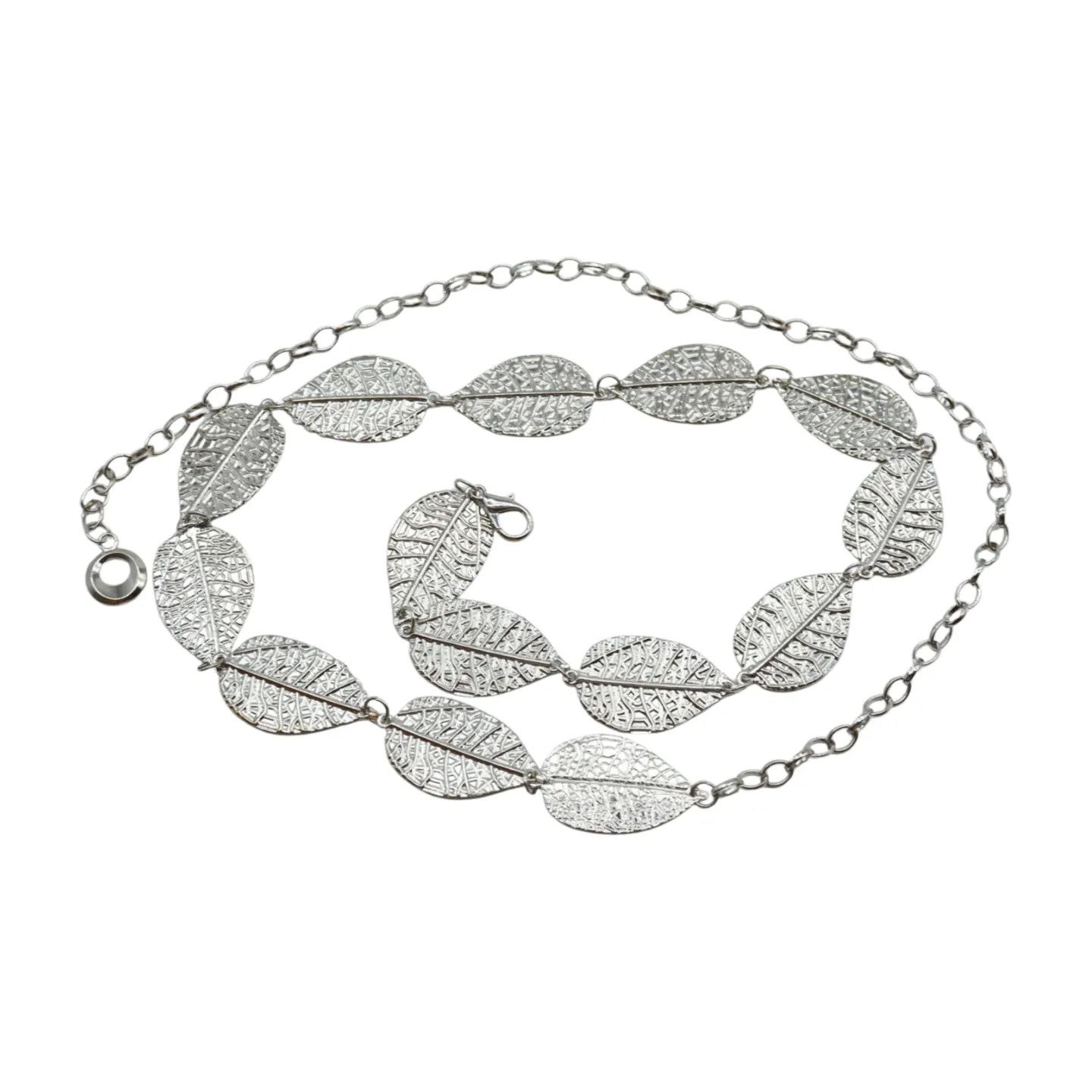 Leaf Charms Metal Chain Belt