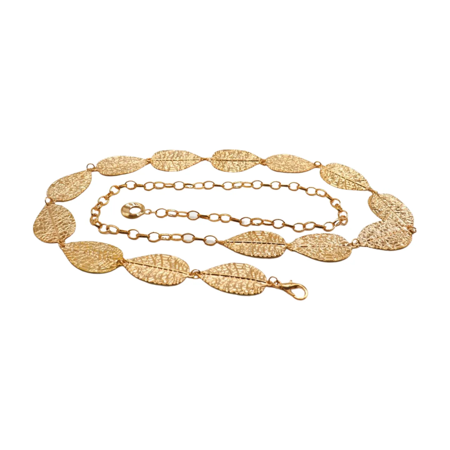 Leaf Charms Metal Chain Belt