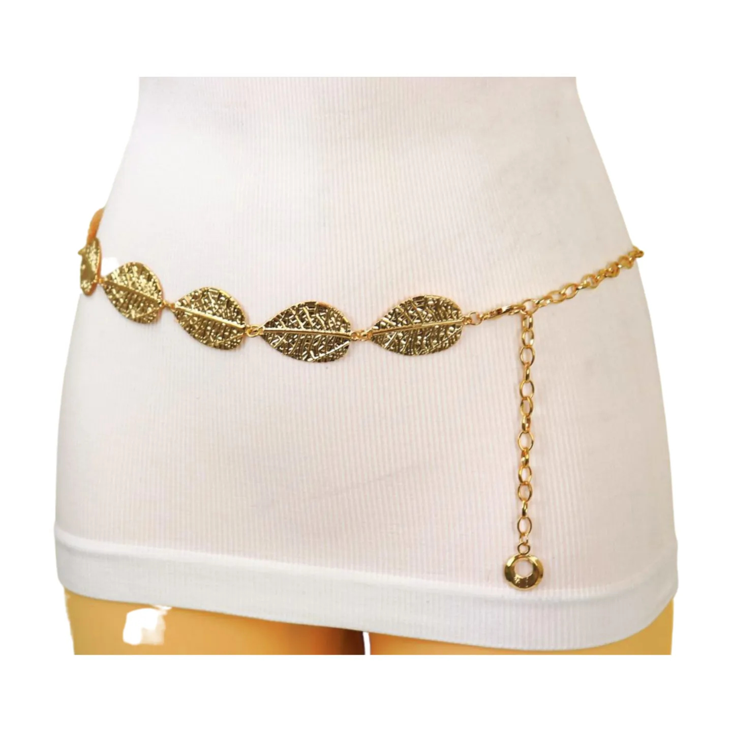 Leaf Charms Metal Chain Belt