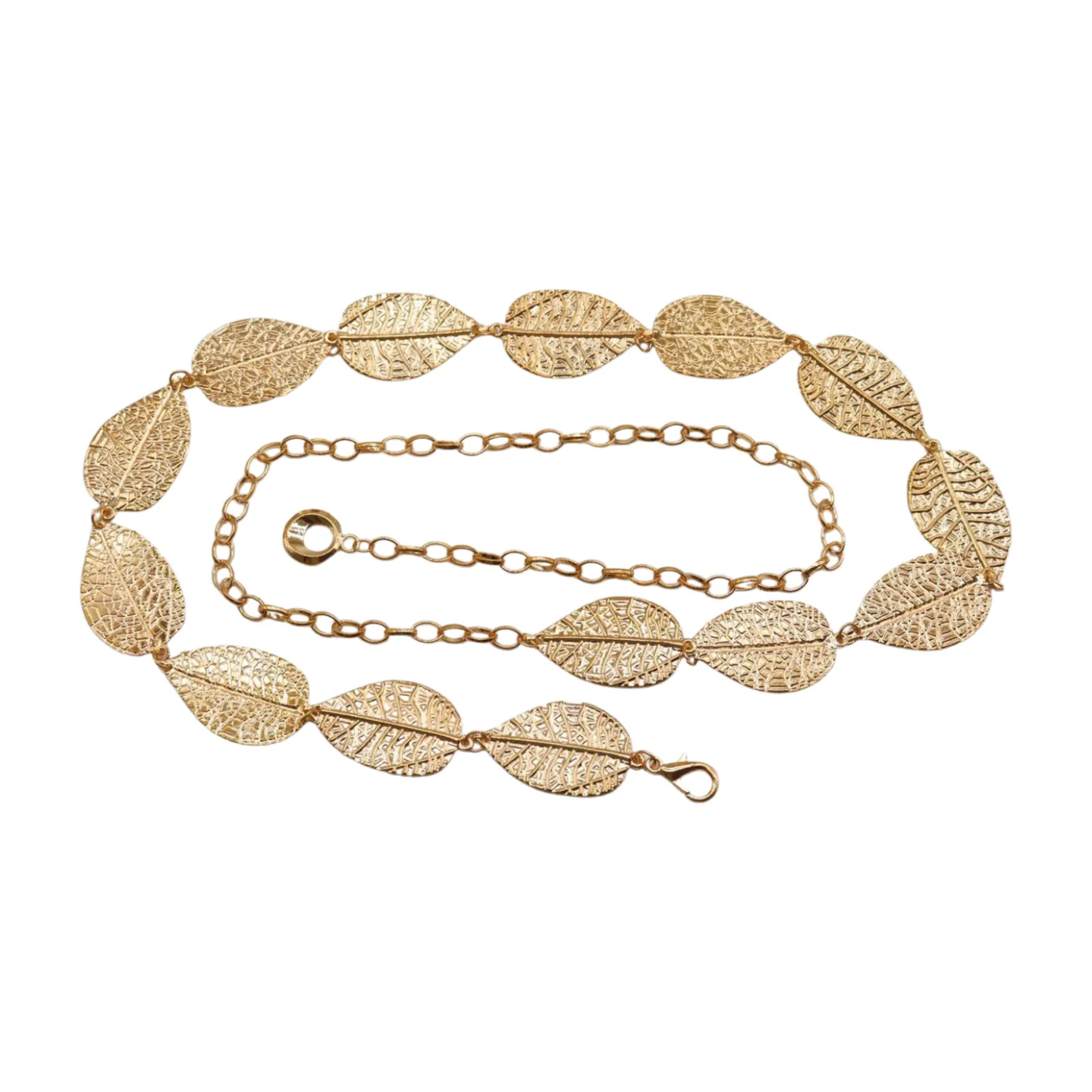 Leaf Charms Metal Chain Belt
