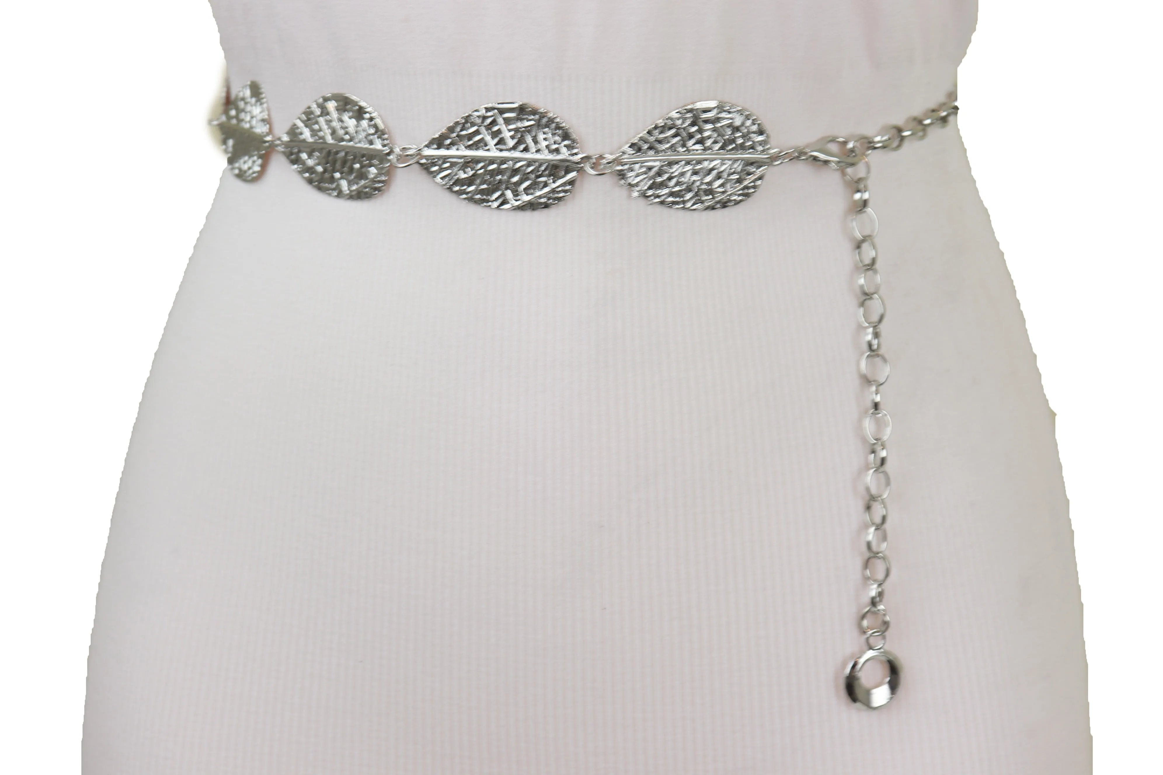 Leaf Charms Metal Chain Belt