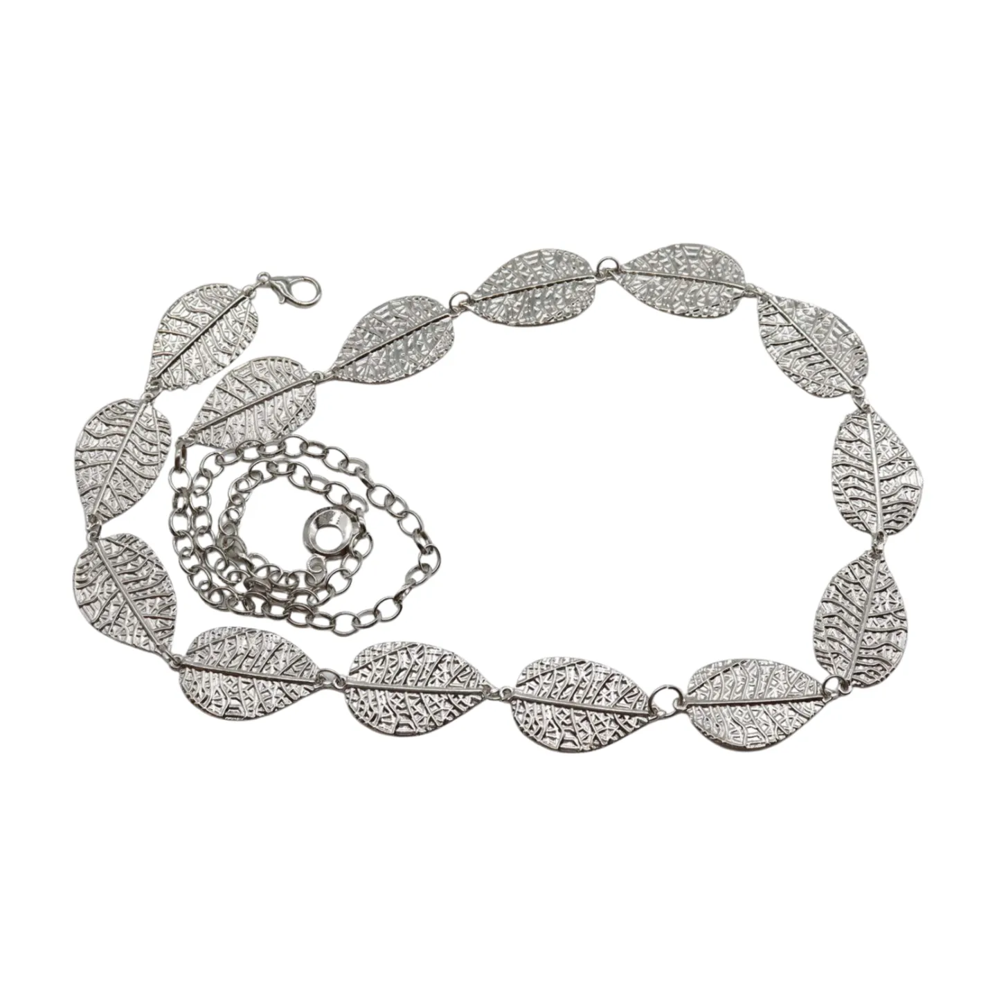 Leaf Charms Metal Chain Belt