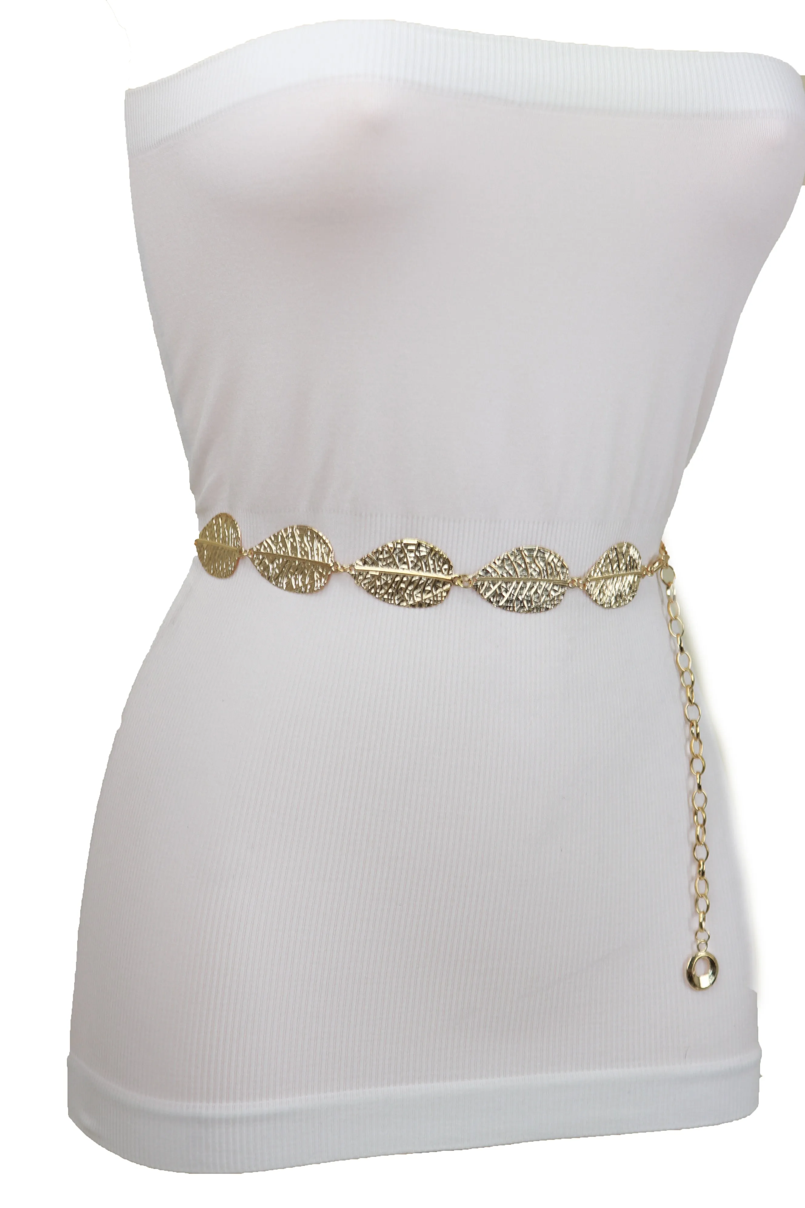 Leaf Charms Metal Chain Belt