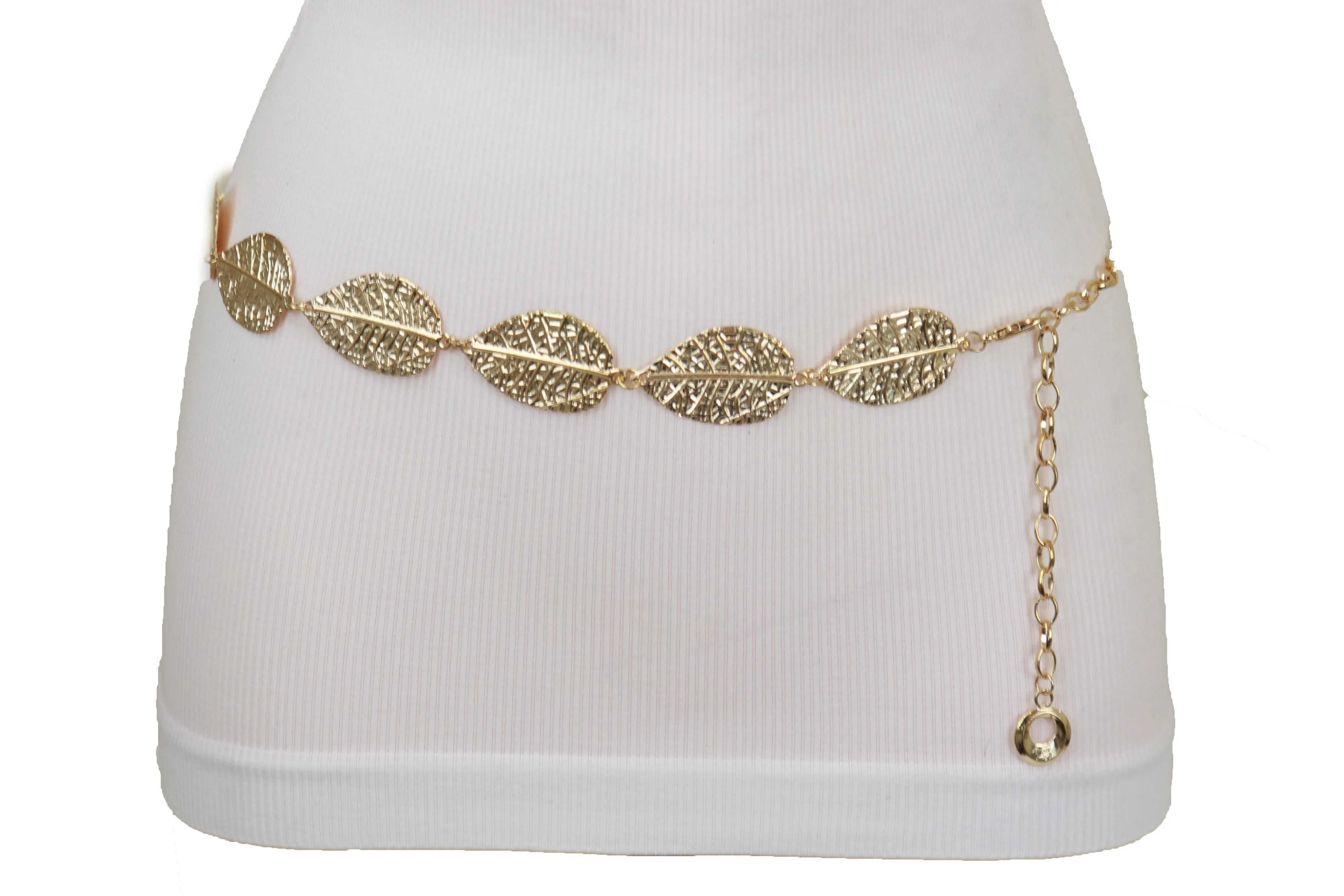 Leaf Charms Metal Chain Belt
