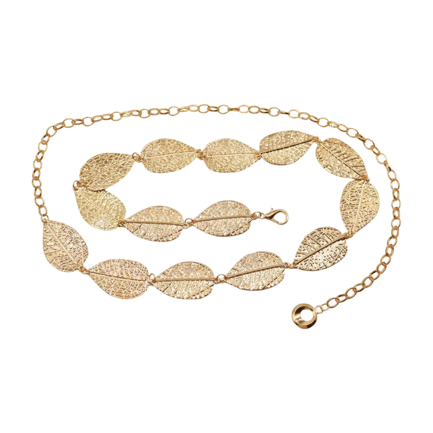 Leaf Charms Metal Chain Belt