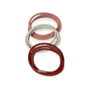 Leather Multiple Wrap Braided Bracelet