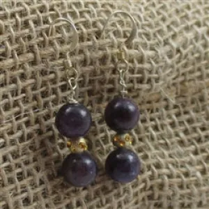 Lepodolite Gemstone Beaded Earrings