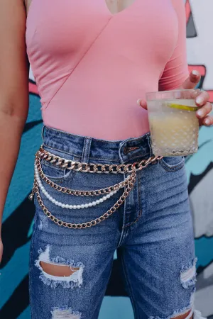 Lesli Layered Chain Belt - Gold