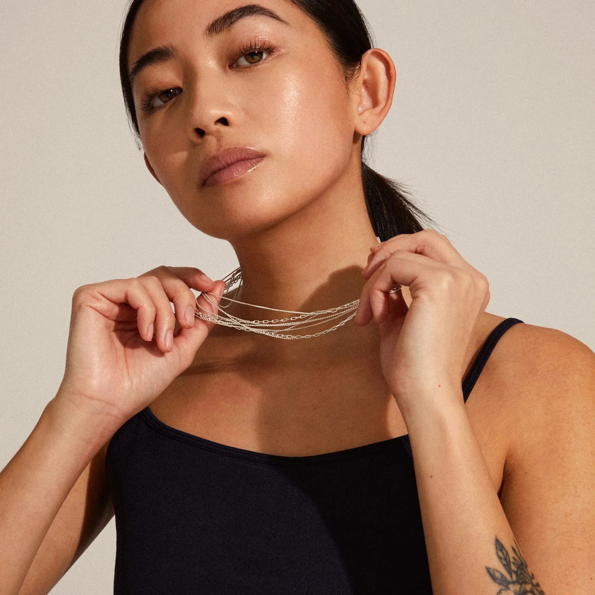 LILY chain necklace silver-plated