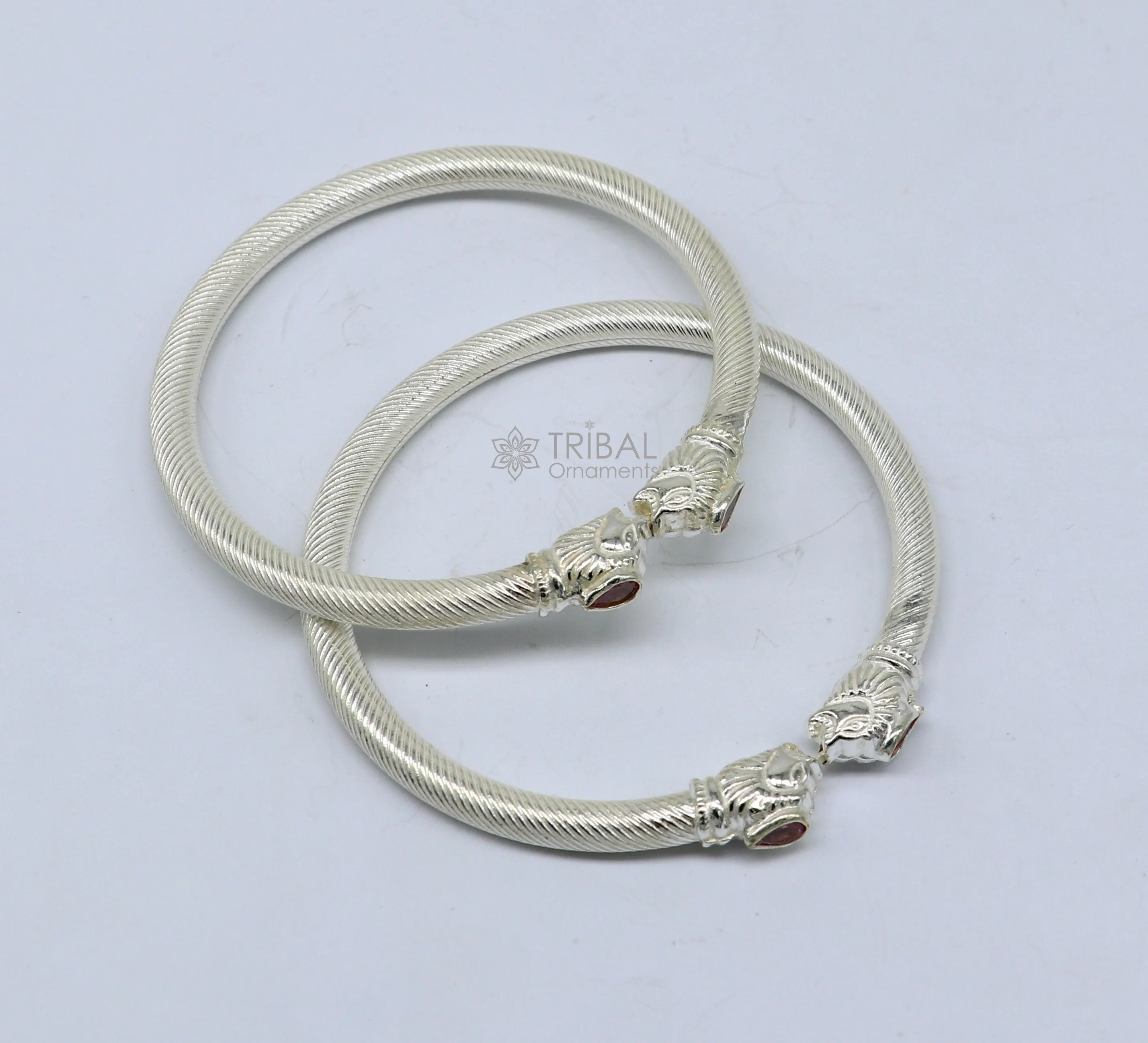 Lion face design cultural trendy 925 sterling silver handmade kada bracelet for men's and girl's, best delicate Light weight jewelry nsk674