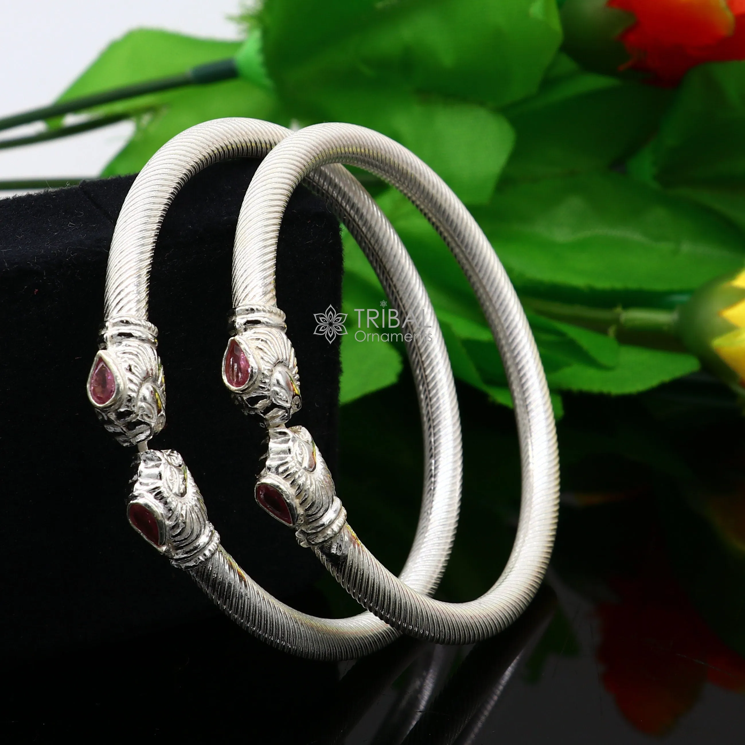 Lion face design cultural trendy 925 sterling silver handmade kada bracelet for men's and girl's, best delicate Light weight jewelry nsk674
