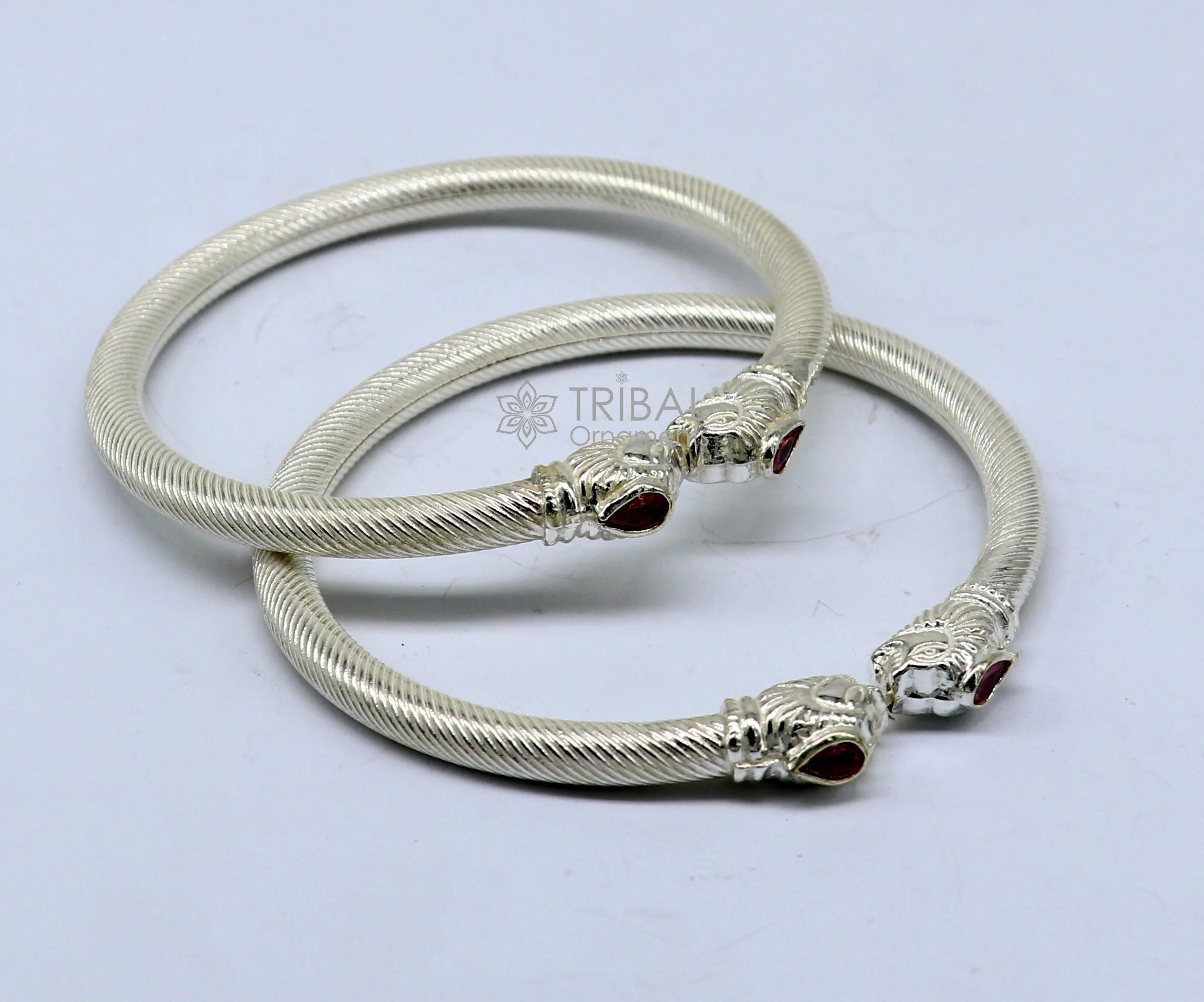 Lion face design cultural trendy 925 sterling silver handmade kada bracelet for men's and girl's, best delicate Light weight jewelry nsk674