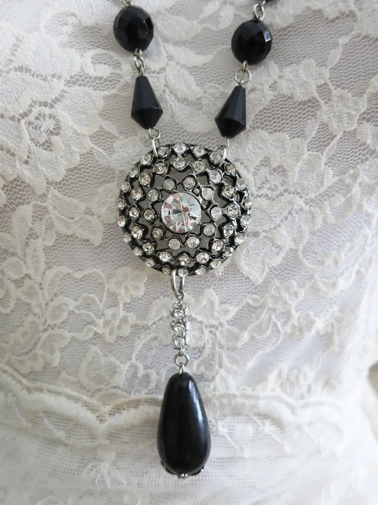 Long Elegant Black Necklace