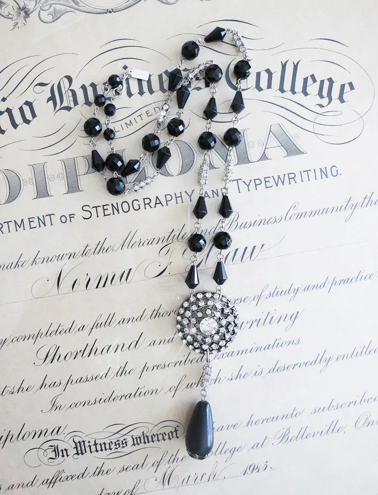 Long Elegant Black Necklace