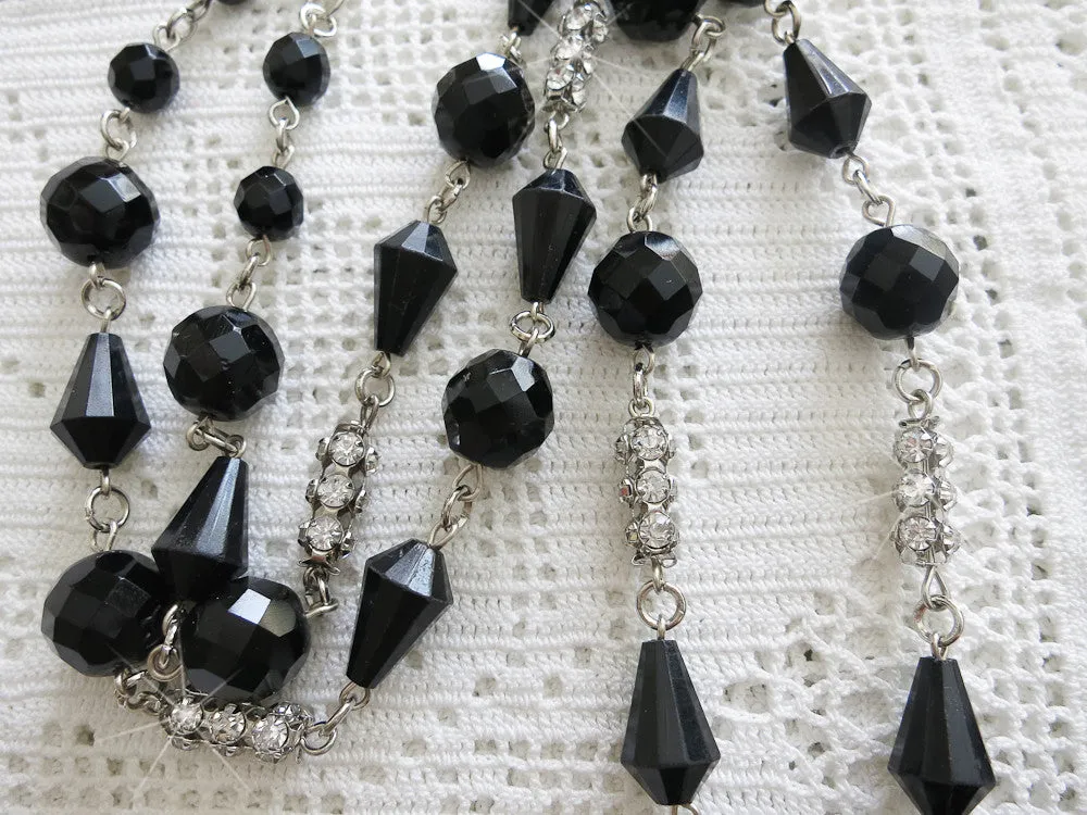 Long Elegant Black Necklace