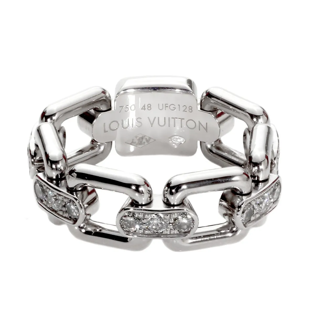Louis Vuitton Diamond White Gold Ring