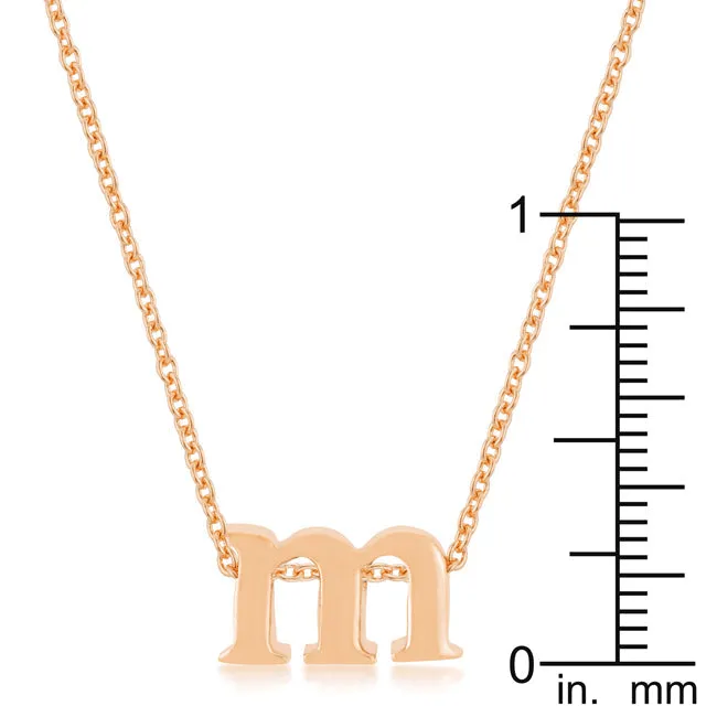 LOVCIA Rose Gold-Tone M Initial Necklace
