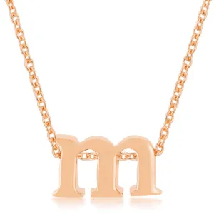 LOVCIA Rose Gold-Tone M Initial Necklace