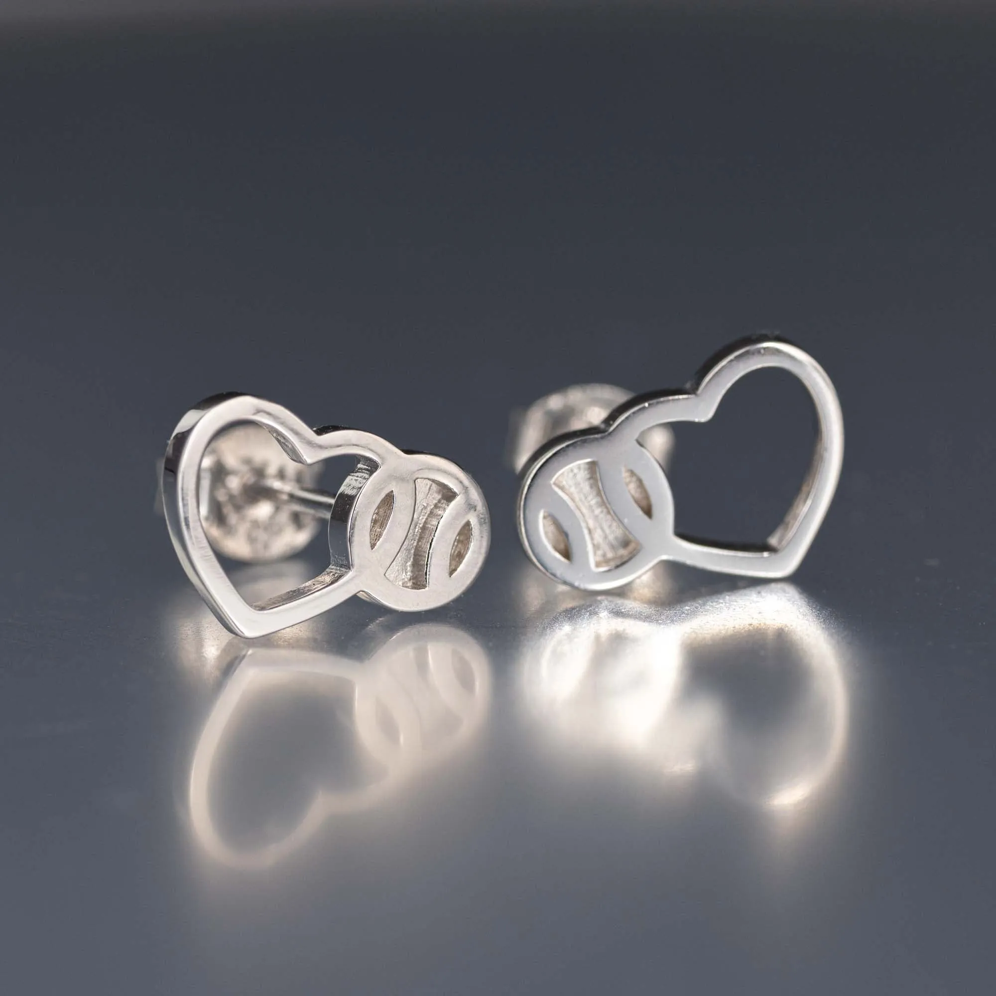 Love Baseball Earrings - Silver