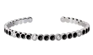 Lumi Bangle - Black and Zircons