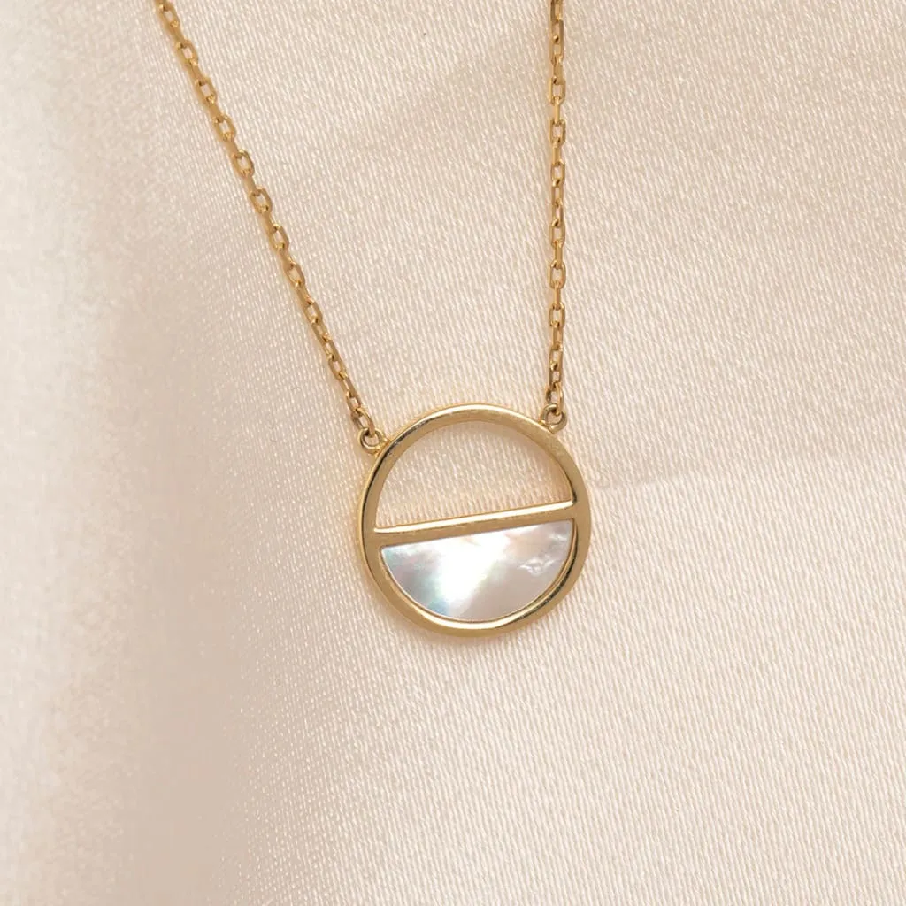 Lunar Glow Necklace | 9ct Gold