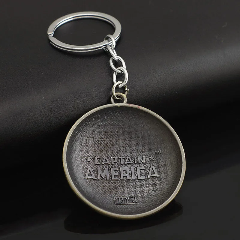 Marvel Comics Super Hero Captain America Avengers KeyRings Keychains Holder Purse Bag Buckle Accessories Gift Key Chains