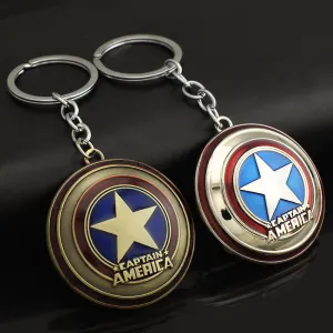 Marvel Comics Super Hero Captain America Avengers KeyRings Keychains Holder Purse Bag Buckle Accessories Gift Key Chains