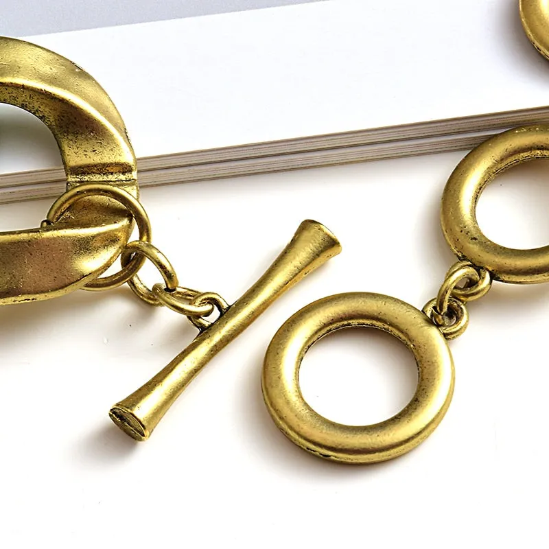 Matte-Gold Acrylic Necklace