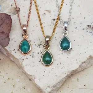 May Birthstone Necklace - Emerald