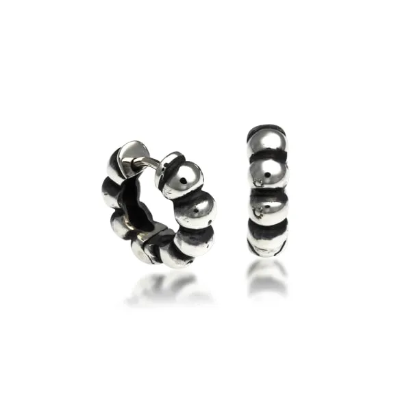Medium Bump Snap Hoop Earrings