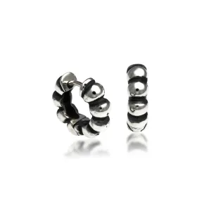 Medium Bump Snap Hoop Earrings