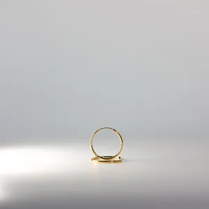 Medium Gold Hoop Earrings 25MM Width Model-121