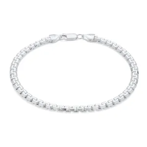 Men's Heavy Franco Chain Link Bracelet Sterling Silver 8.5" Made in Italy