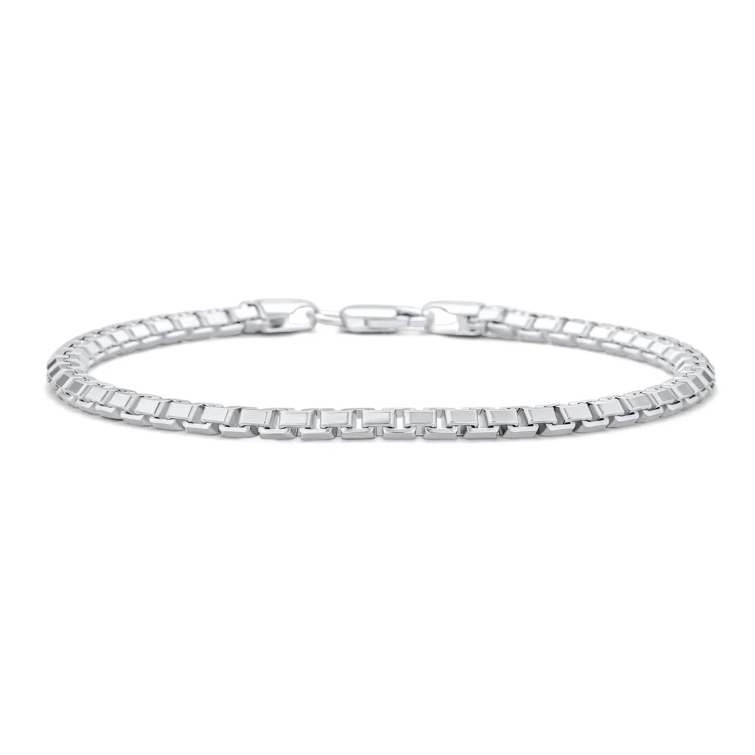 Men's Heavy Franco Chain Link Bracelet Sterling Silver 8.5" Made in Italy
