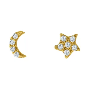 MIDNIGHT MOOD PAVE STUD EARRINGS