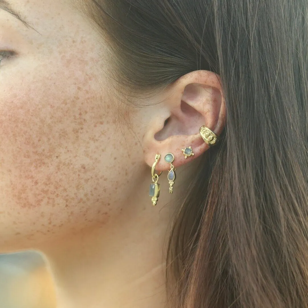 Mini Gias 14K Gold Vermeil Labradorite Stud Earrings