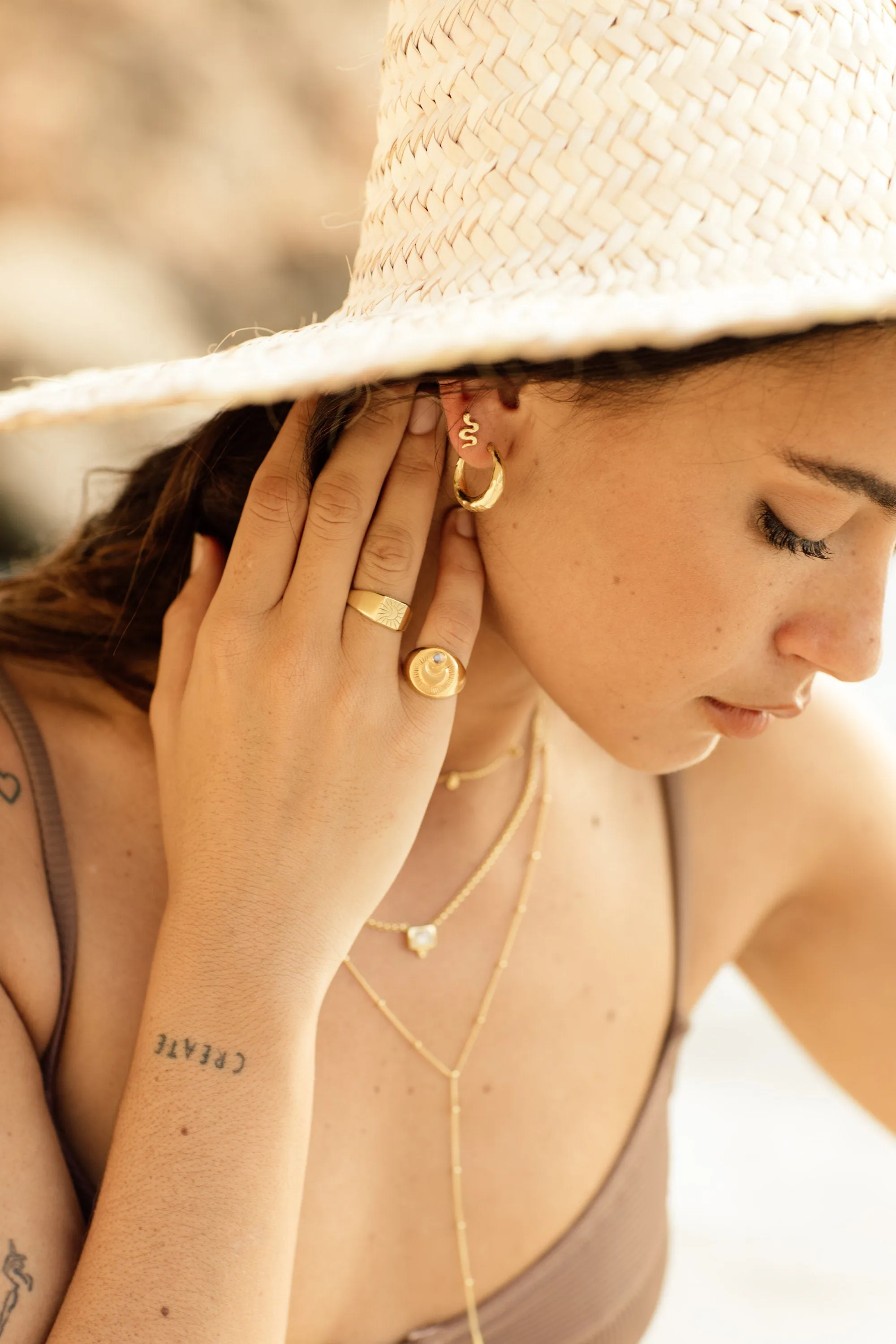 Moon Gold Hoops