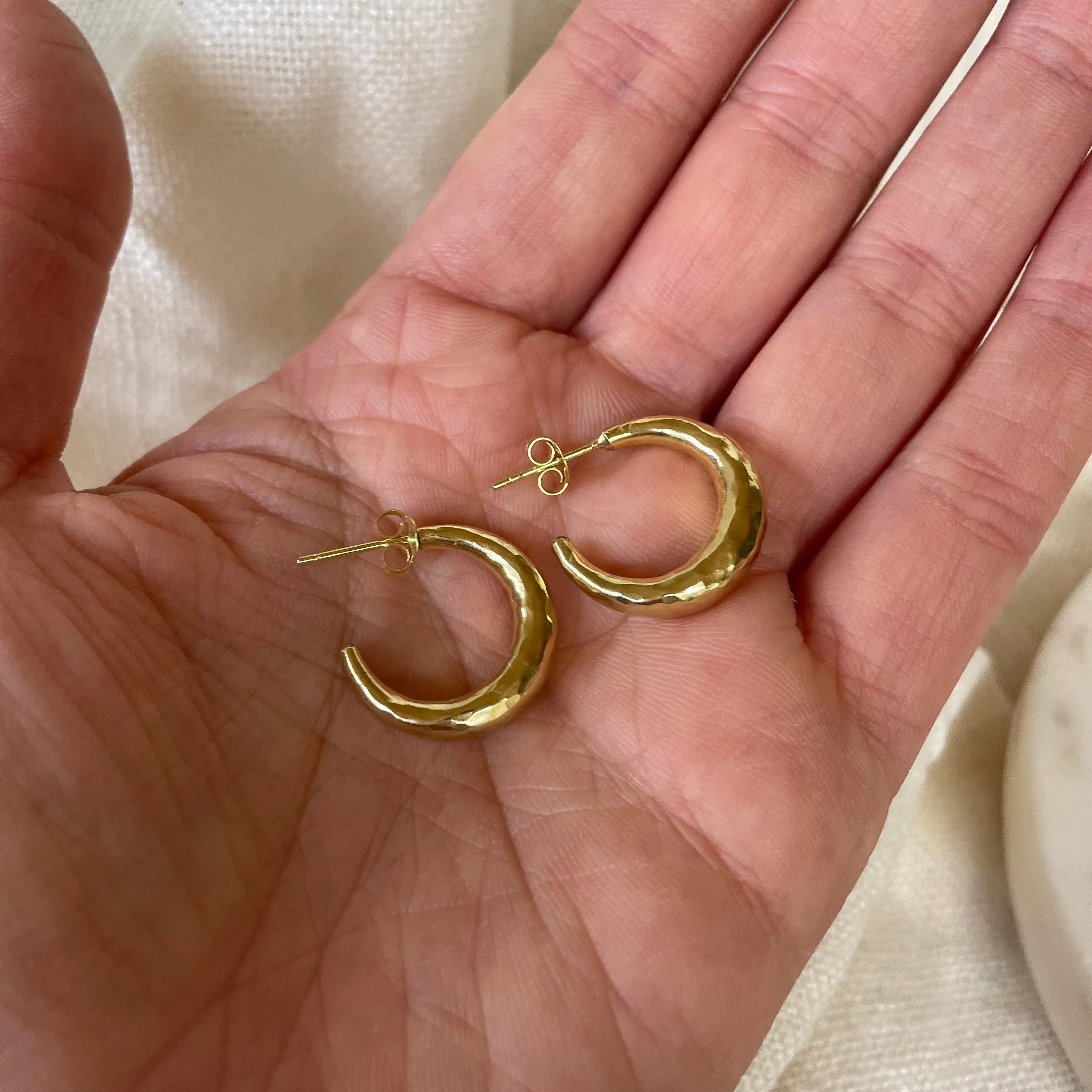 Moon Gold Hoops