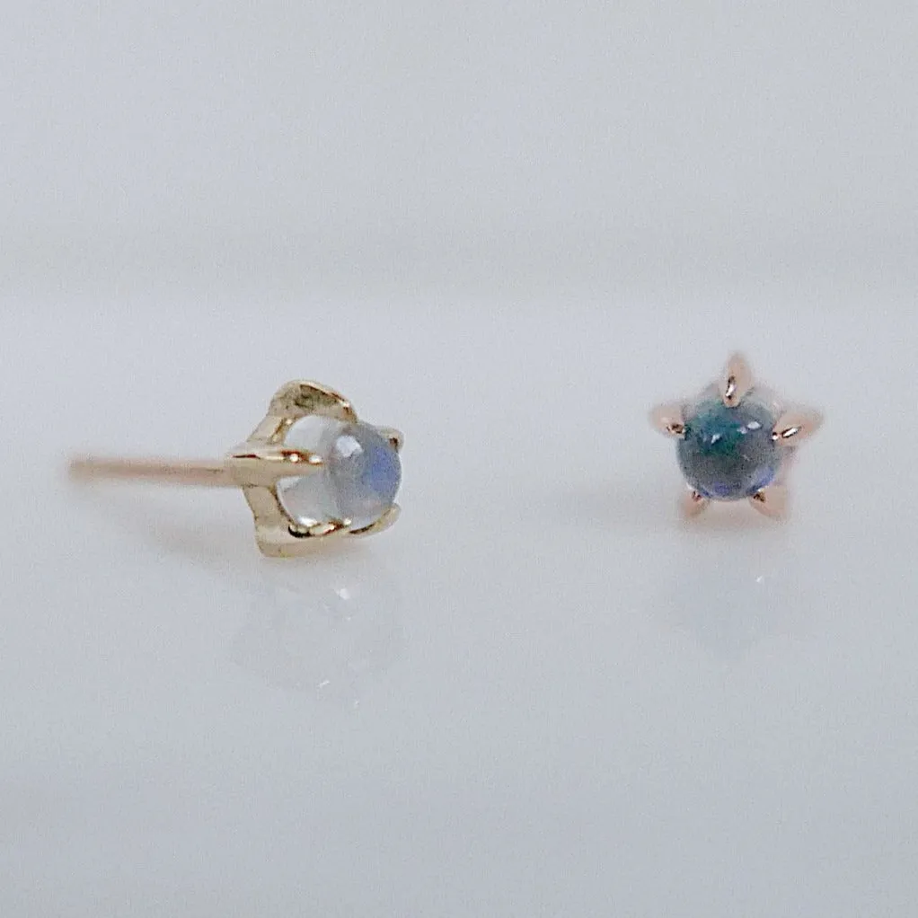 Moonstone Star Earrings