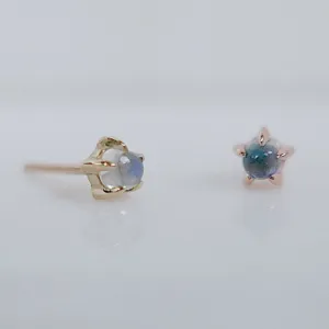 Moonstone Star Earrings