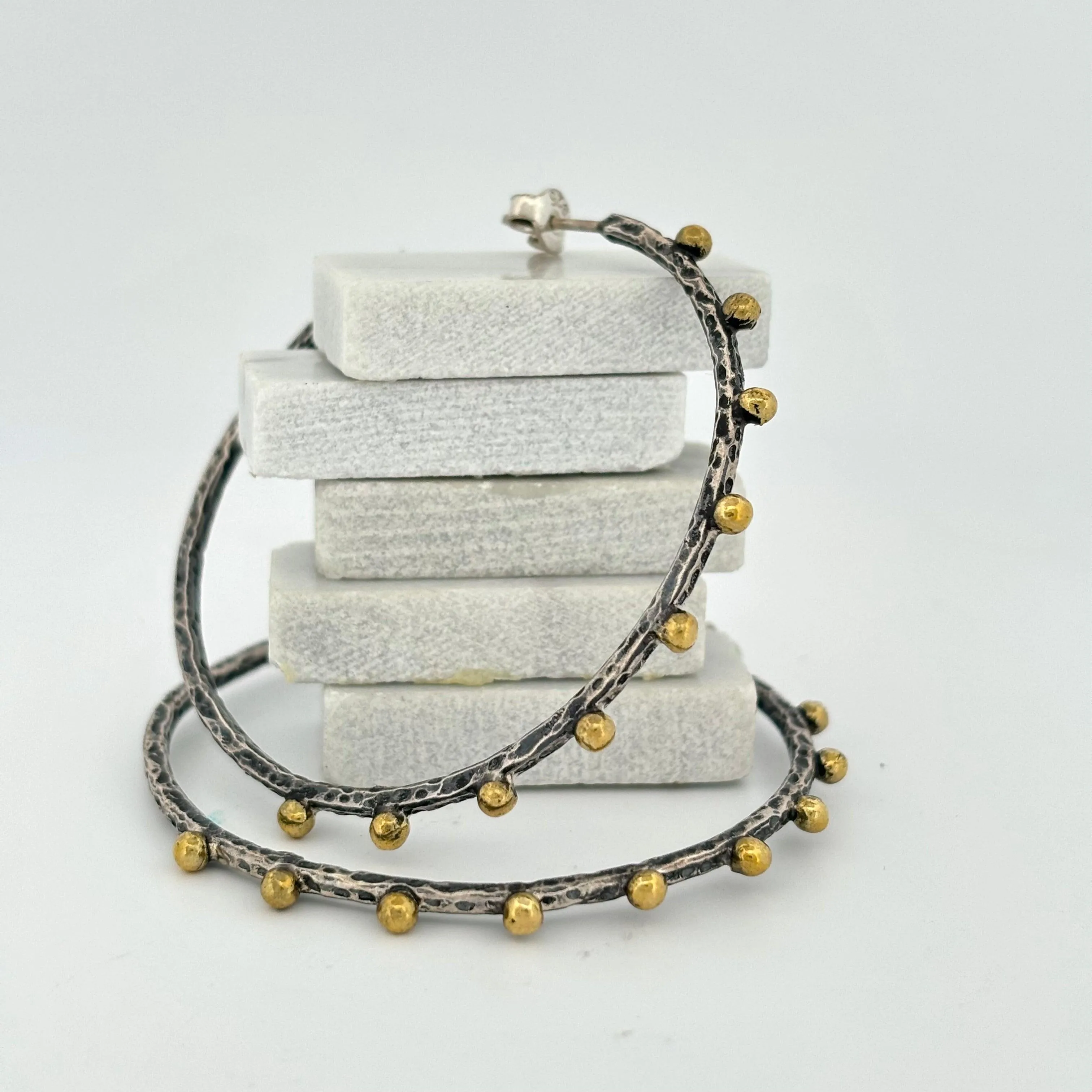 Must-Have Jewelry Wardrobe Essentials: Unique Textured and Mixed Metal Hoops