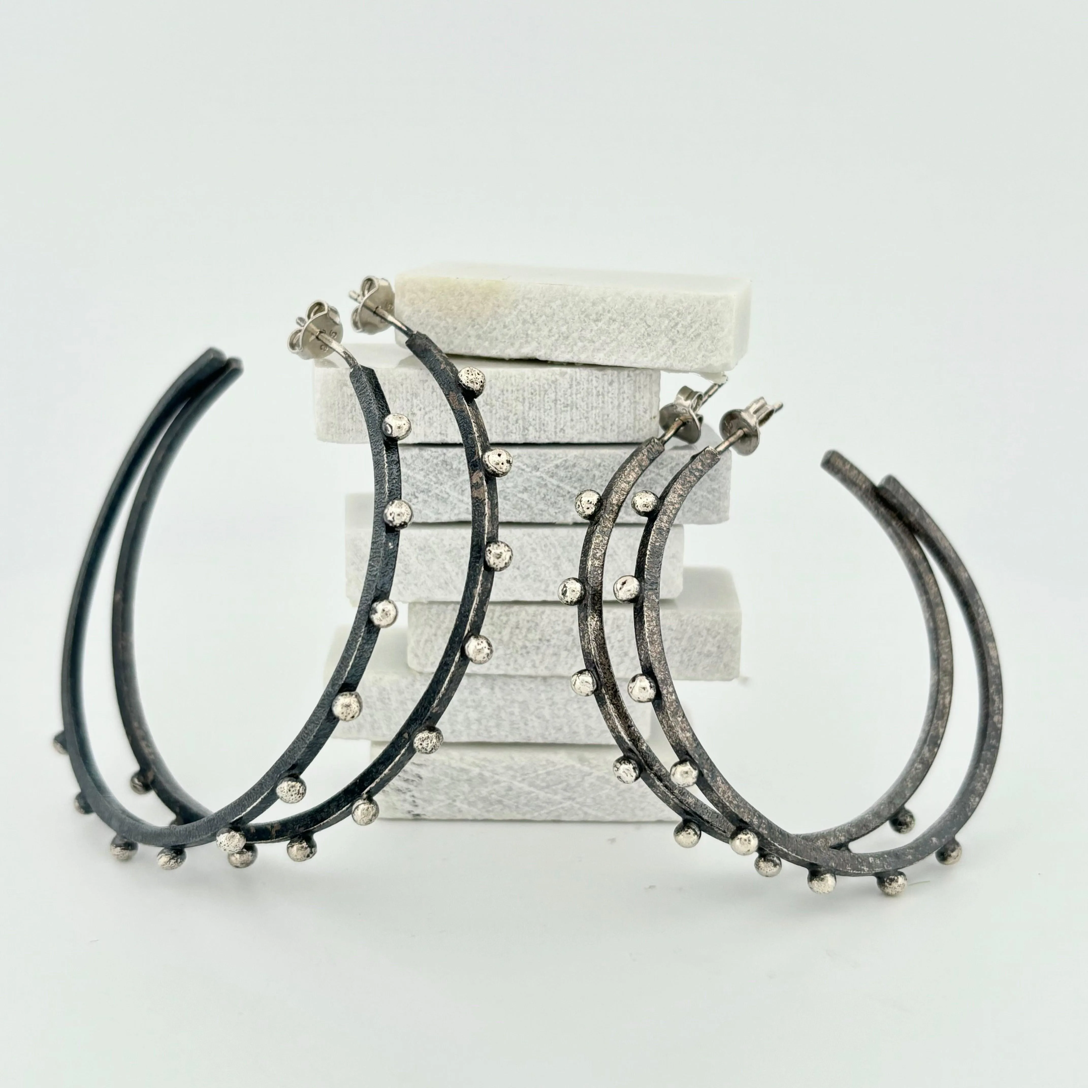 Must-Have Jewelry Wardrobe Essentials: Unique Textured and Mixed Metal Hoops