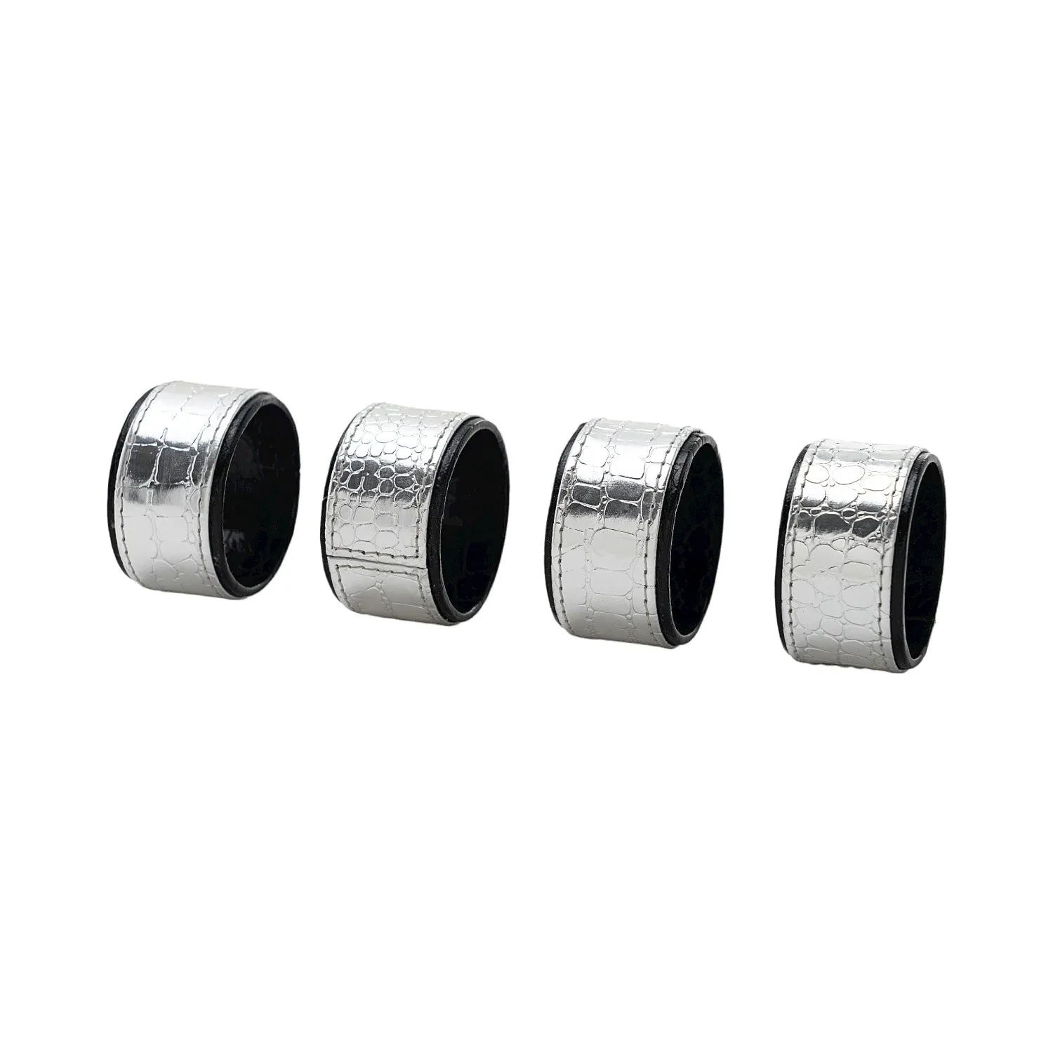 Napkin Ring-Set Of 4, Sil/Black, 5X5X3Cm