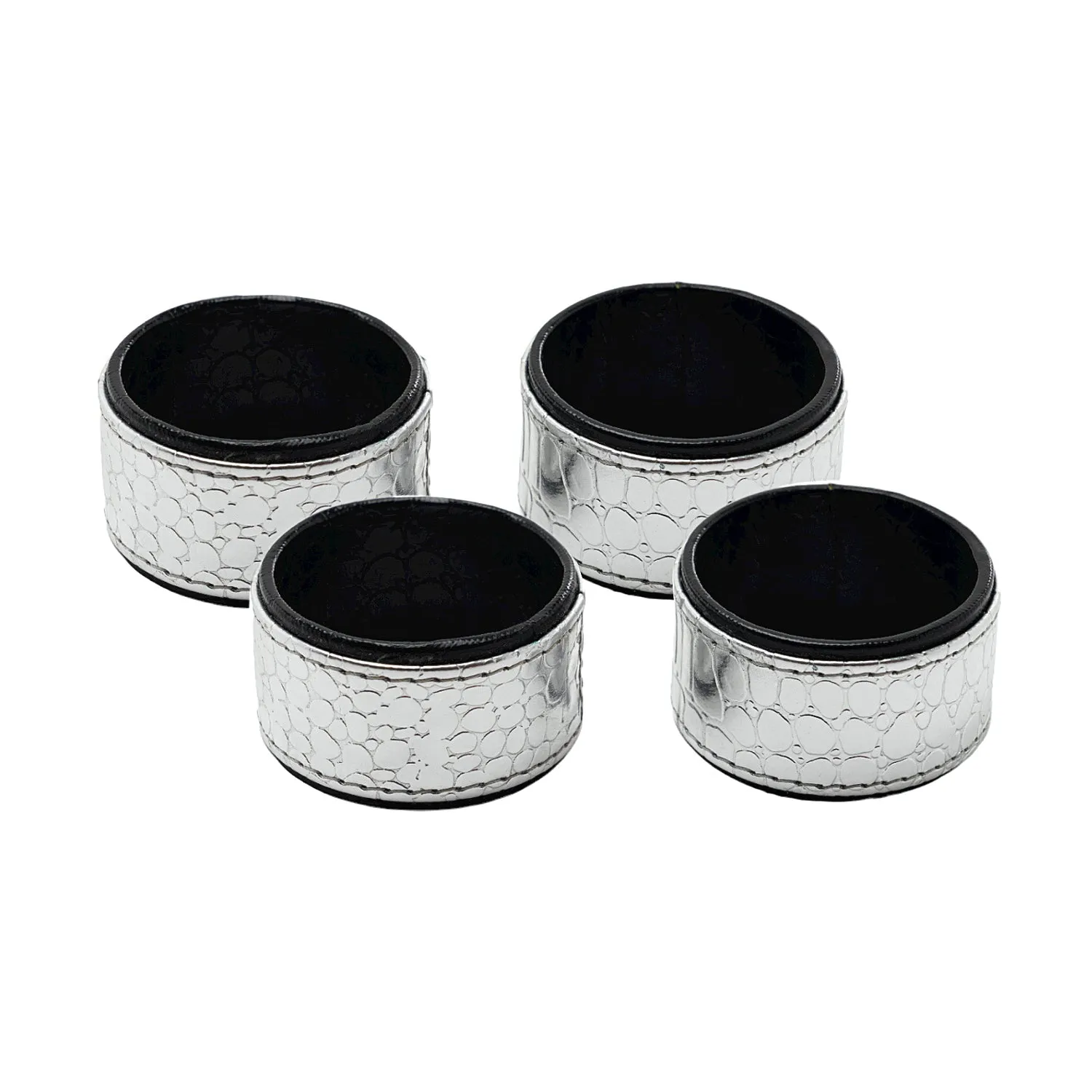 Napkin Ring-Set Of 4, Sil/Black, 5X5X3Cm