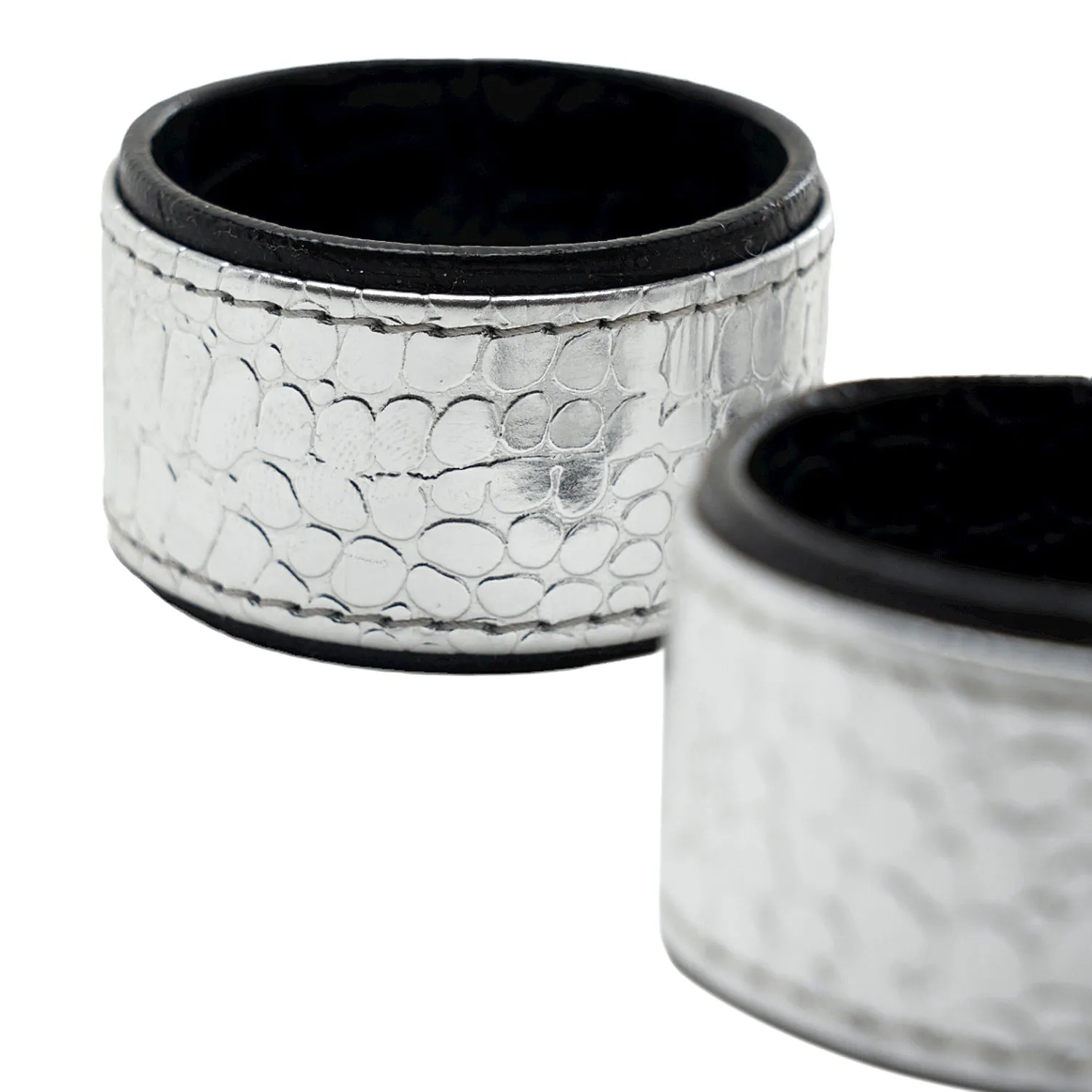 Napkin Ring-Set Of 4, Sil/Black, 5X5X3Cm