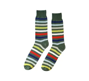 Narrow Multicoloured Hoops Socks