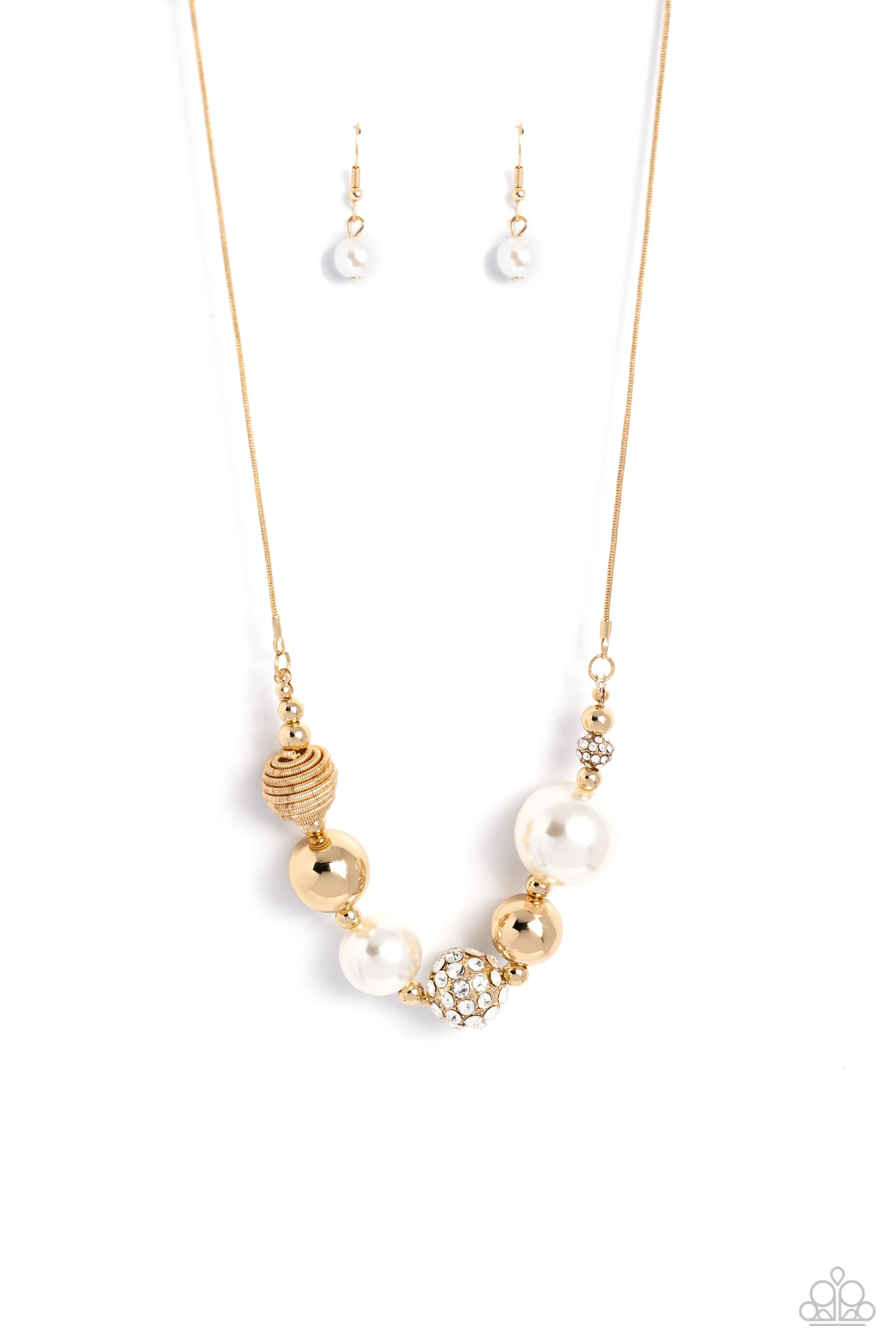 Necklaces Caliber Choreographer - Gold Pearl N2392